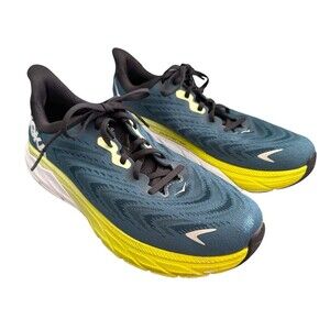 Hoka One One Shoes Sneakers Mens 9.5 Blue Yellow Running Arahi 6